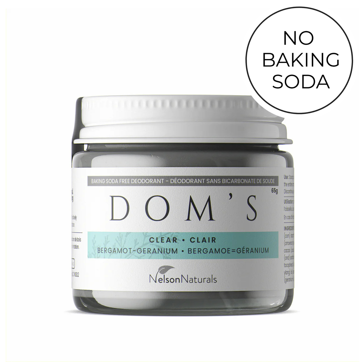 Bergamot-Geranium Deodorant - Dom's Clear